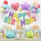 29PC Pastel Rainbow Happy Birthday Balloon Set – 16" Foil Letter Banner with Macaron Latex Balloons, 18" Star & Heart Foil Balloons – Colorful Birthday Decorations for Girls, Women, Kids & Party Themes (Macaron Rainbow)